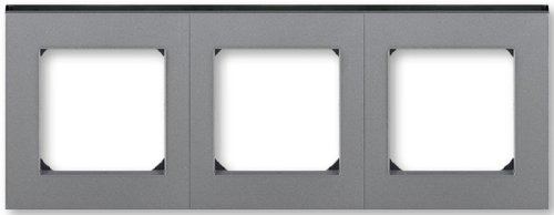 Рамка универсальная ABB EPJ Levit 3-м. сталь/дымчатый чёрный фото Рамка универсальная ABB EPJ Levit 3-м. сталь/дымчатый чёрный картинка